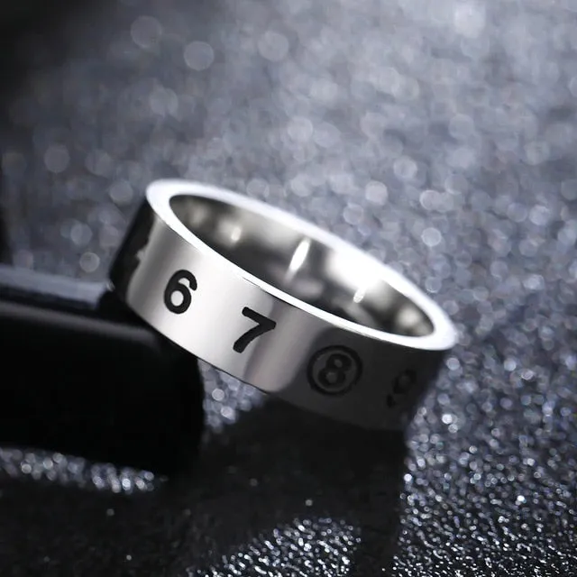 Spectacular 8MM Titanium Pattern Engraved Rings