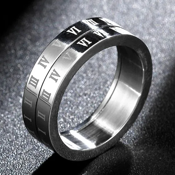 Spectacular 8MM Titanium Pattern Engraved Rings