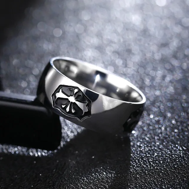 Spectacular 8MM Titanium Pattern Engraved Rings