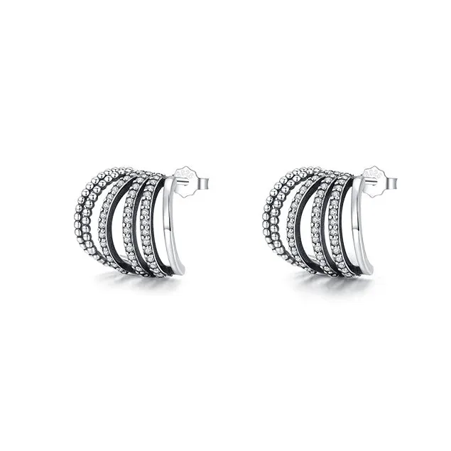 Stylish Sterling Silver Earrings from Planderful Collection