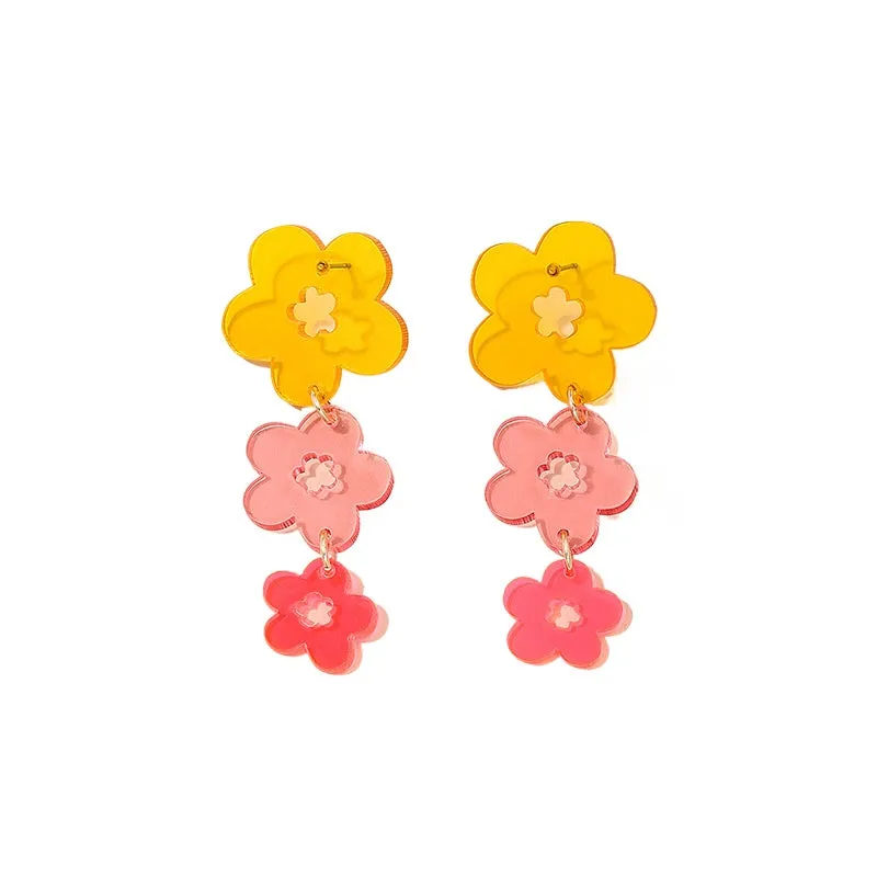 Sweet Blossom Tassel Earrings for Stylish Traveling Ladies