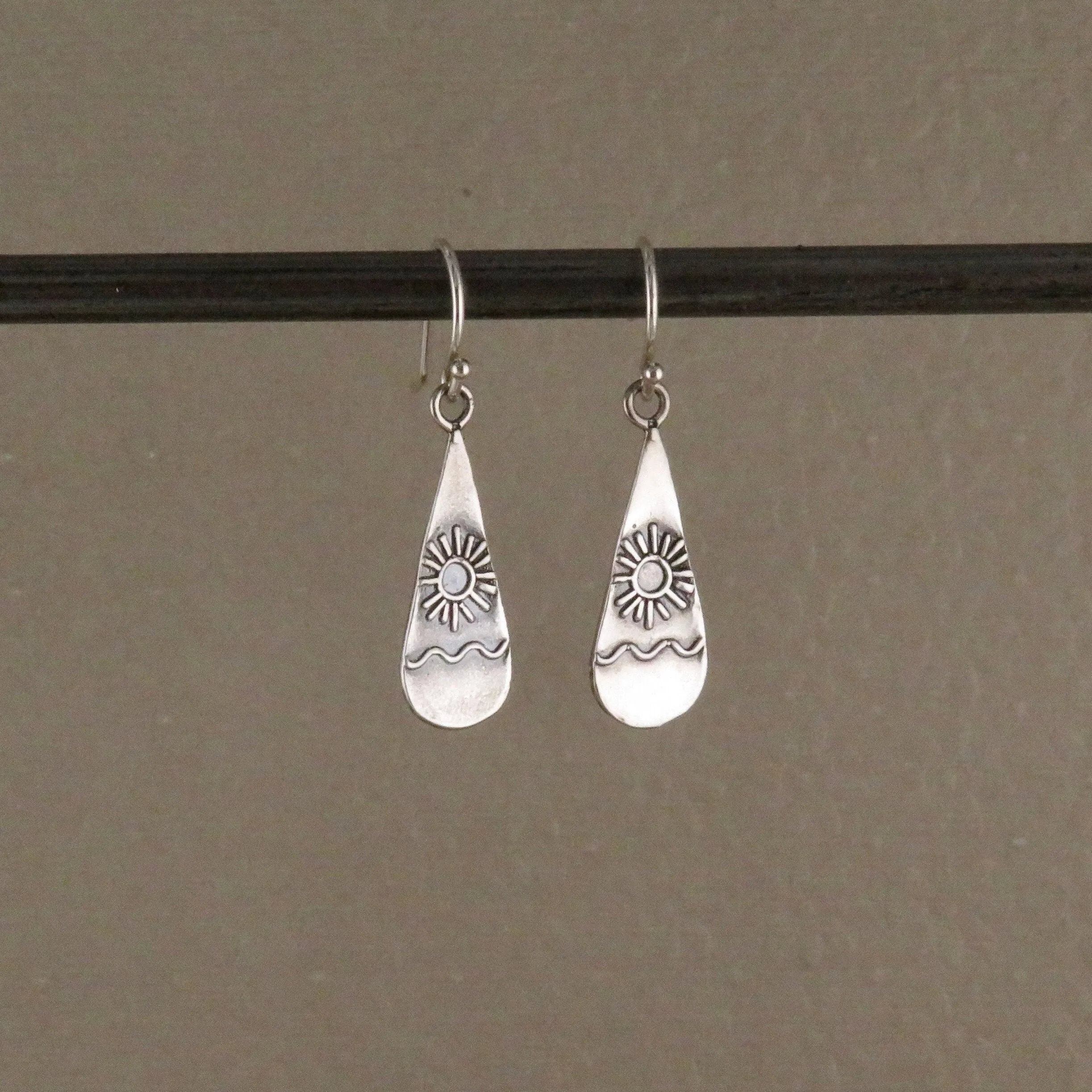 Teardrop Sun and Horizon Earrings