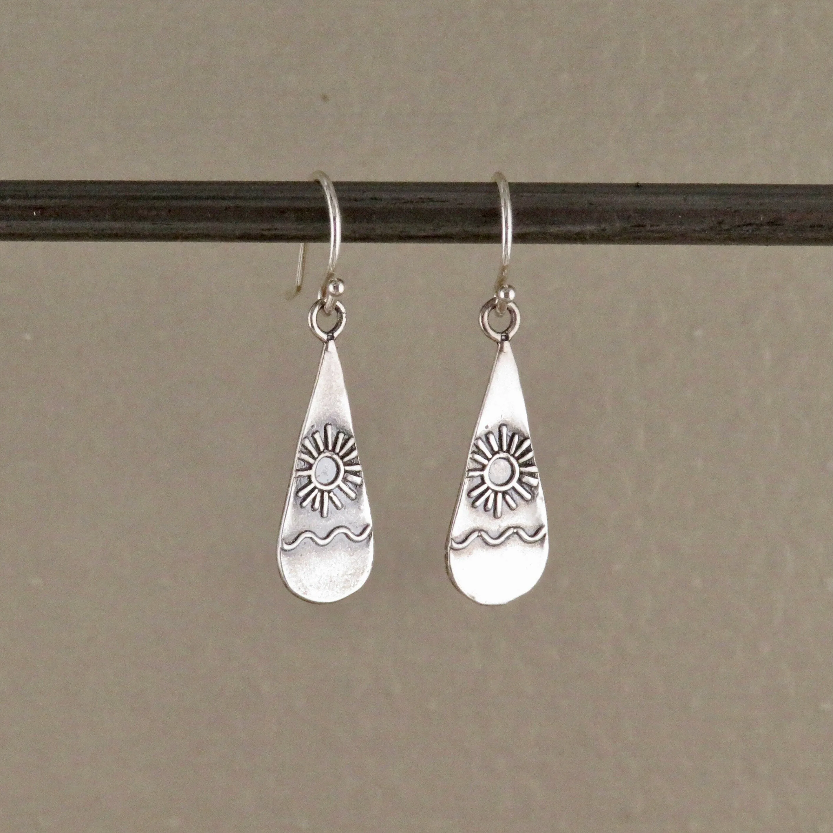 Teardrop Sun and Horizon Earrings