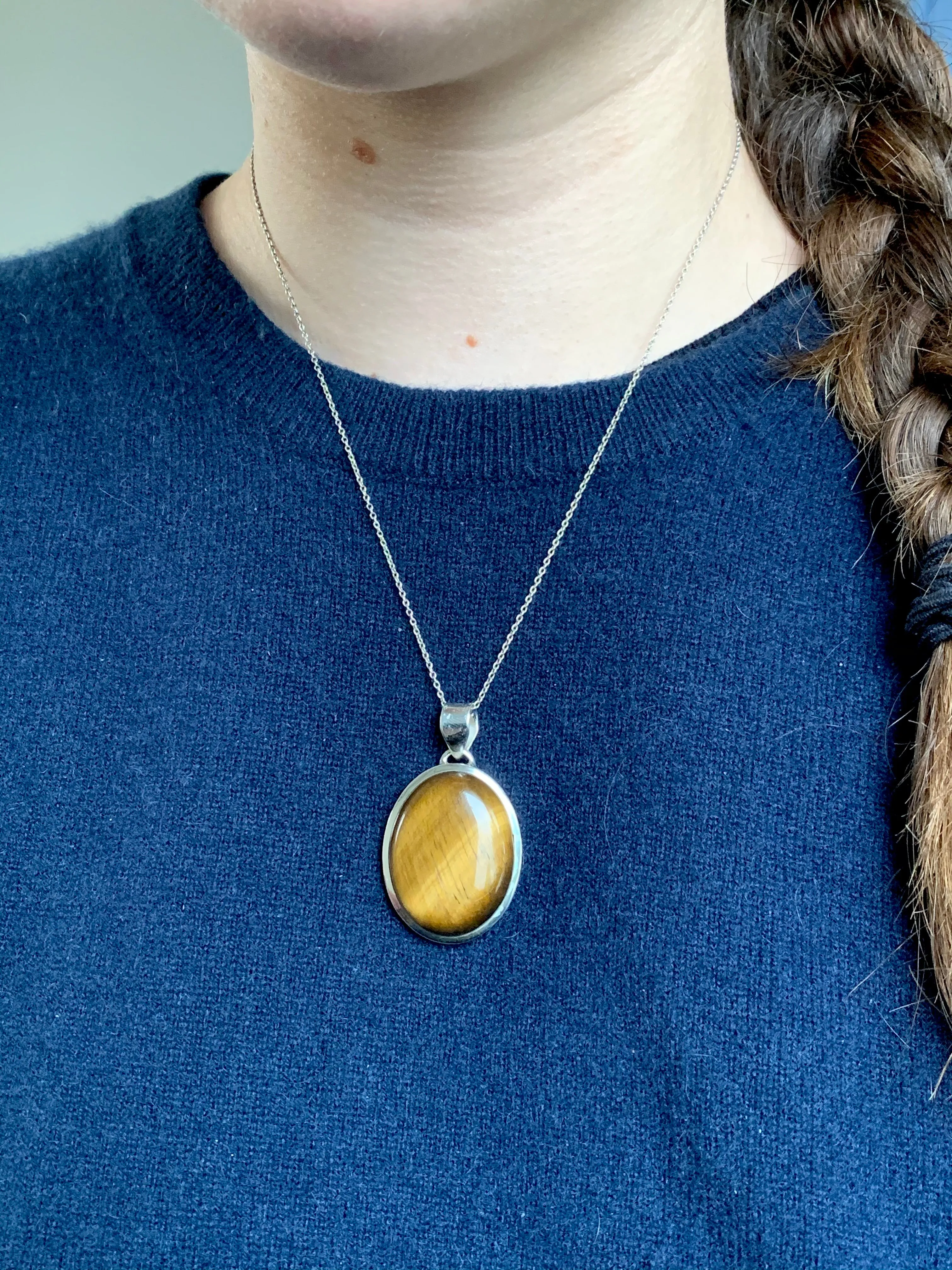 Tiger’s Eye Naevia Pendant - Oval