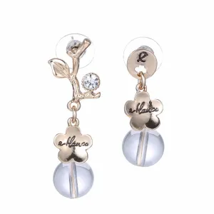 Trendy Flower Statement Push-back Stud Earrings for Women & Girls Crystal Pendant Jewelry & Accessories