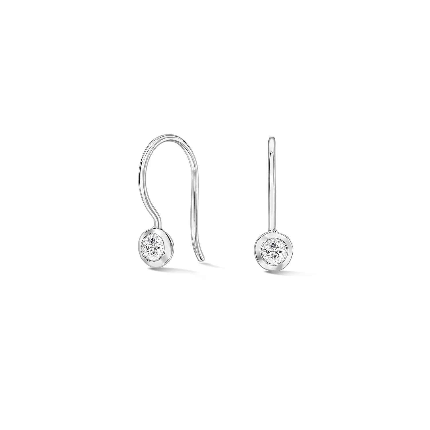 White Sapphire Dewdrop Earrings