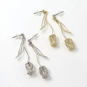 Wire Tulip Drop Earrings