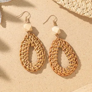 Women's Vintage Wood Drop Shape Earrings