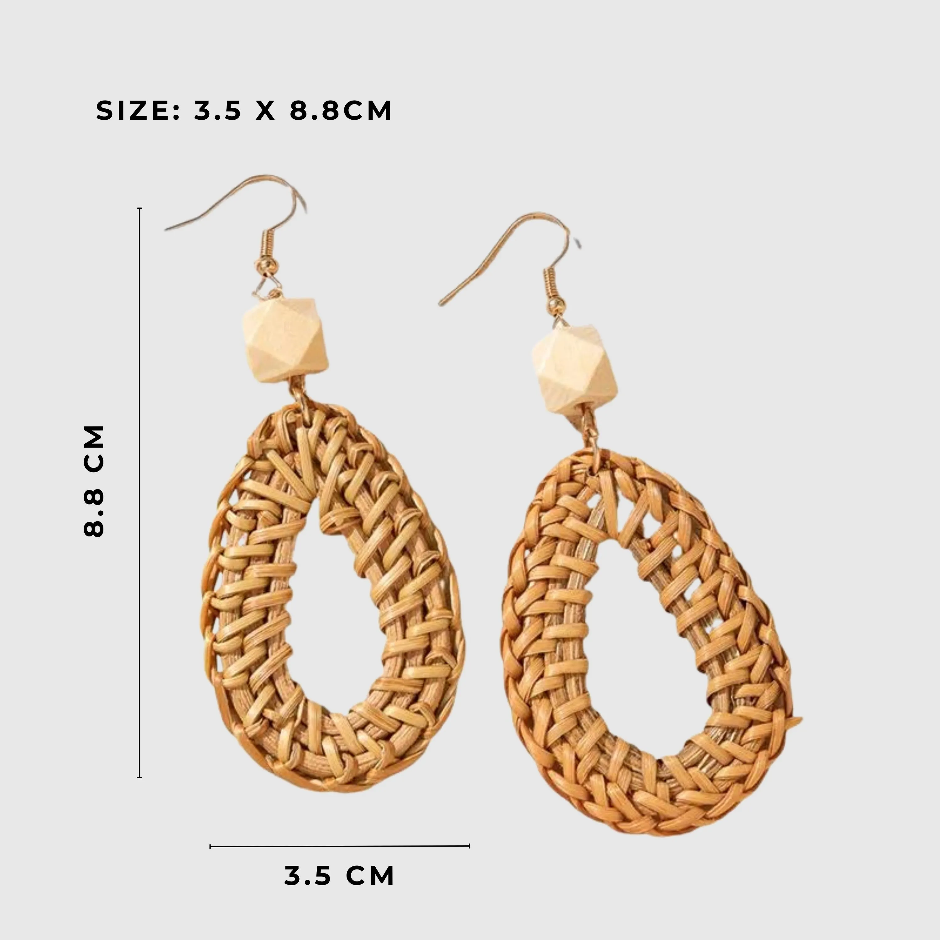 Women's Vintage Wood Drop Shape Earrings