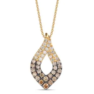 Yellow Gold Diamond Ombre Pendant